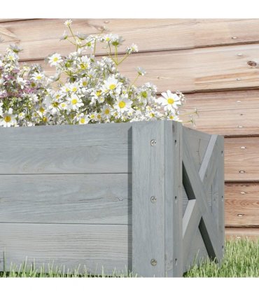 Outsunny Wooden Garden Raised Bed Planter Grow Containers Pot, 100x36.5x36cm