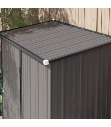 Outsunny Outdoor Storage Shed w/ Lockable Door for Garden, Light Grey