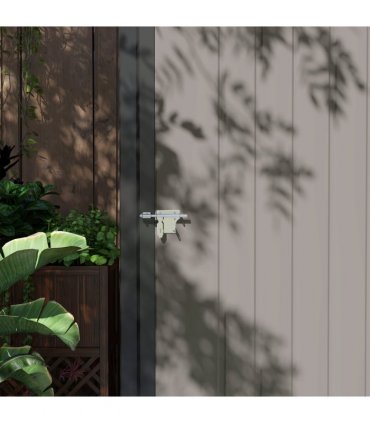 Outsunny Outdoor Storage Shed w/ Lockable Door for Garden, Light Grey