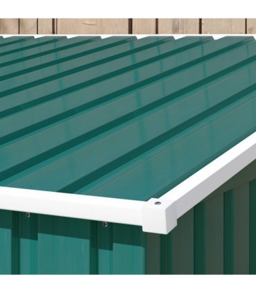 Outsunny 7 x 5FT Garden Shed w/ Foundation Lean to Metal Tool Shed Green