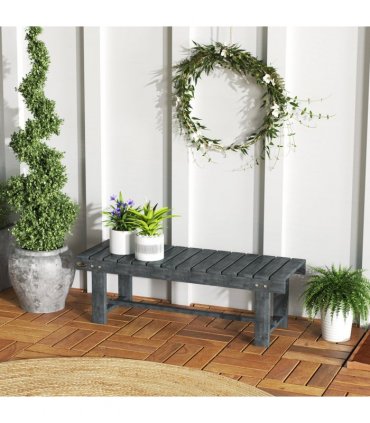 Outsunny 1.1M Outdoor Garden Bench Patio Loveseat Fir Wood 2 Person