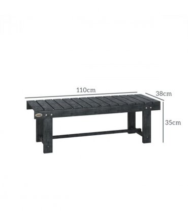 Outsunny 1.1M Outdoor Garden Bench Patio Loveseat Fir Wood 2 Person