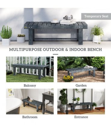 Outsunny 1.1M Outdoor Garden Bench Patio Loveseat Fir Wood 2 Person