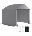 Outsunny 6.5' x 6.5' x 6.5' Temporary Garden Shed Storage Tent, Grey