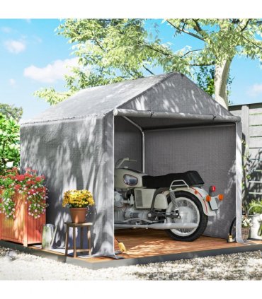 Outsunny 6.5' x 6.5' x 6.5' Temporary Garden Shed Storage Tent, Grey