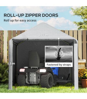 Outsunny 6.5' x 6.5' x 6.5' Temporary Garden Shed Storage Tent, Grey