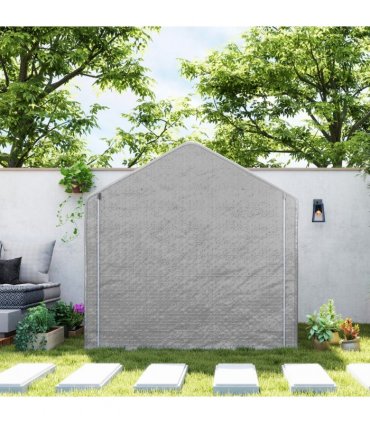 Outsunny 6.5' x 6.5' x 6.5' Temporary Garden Shed Storage Tent, Grey