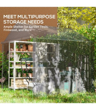 Outsunny 6.5' x 6.5' x 6.5' Temporary Garden Shed Storage Tent, Grey