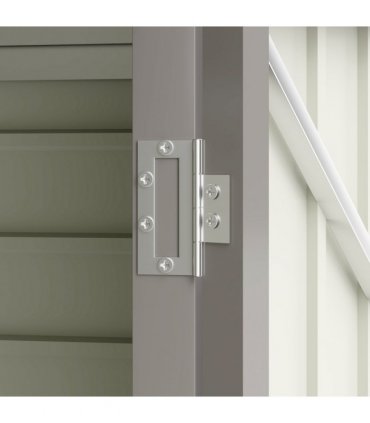 Outsunny 8 x 4FT Metal Garden Storage Shed with Double Doors, Light Grey