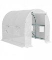 Outsunny Polytunnel Greenhouse Outdoor Grow House Roll Up Door Windows 2x2.5m