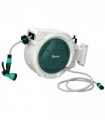 Outsunny Retractable Hose Reel Wall Mounted with Lock, Light Grey