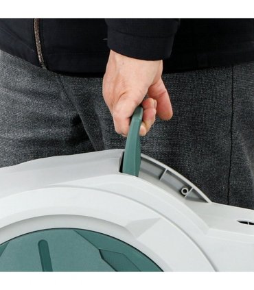 Outsunny Retractable Hose Reel Wall Mounted with Lock, Light Grey