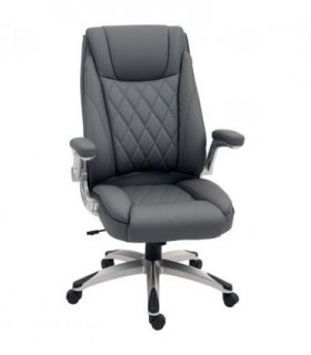 Vinsetto High Back Executive Office Chair Home Swivel Dark Grey