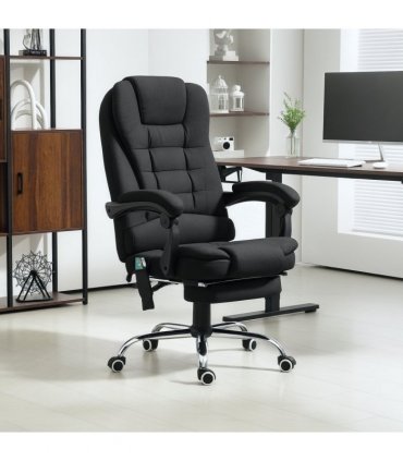 Vinsetto Ergonomic Heated 6 Points Vibration Massage Office Chair Black