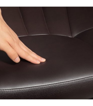 HOMCOM PU Leather Office Chair Swivel Home Computer Desk Chair, Dark Brown