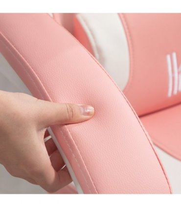 HOMCOM Gaming Chair with Footrest, Reclining Computer Chair, Pink