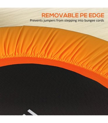 HOMCOM 40'' Mini Trampoline Adult Rebounder Jumper w/ Handle Fitness Orange