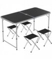Outsunny Camping Table and Chairs Outdoor Indoor Use for BBQ Picnic Garden