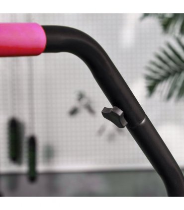 HOMCOM 40" Foldable Mini Fitness Trampoline w/ Foam Handle, Pink
