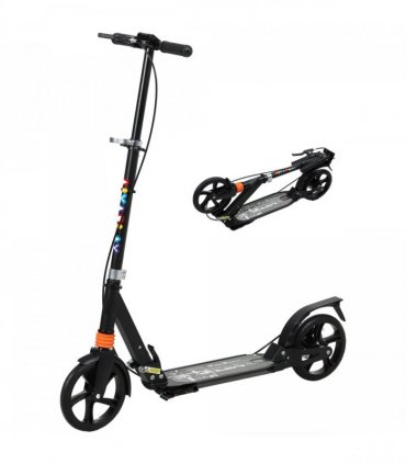 AIYAPLAY Kids Scooter, Foldable Kick Scooter w/ Adjustable Handlebar, Black