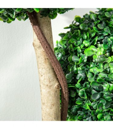 HOMCOM Artificial Plant Boxwood Ball Topiary Tree Indoor Outdoor, 90cm