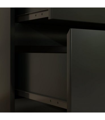 HOMCOM Chest of Drawers, 3 Drawer Storage Cabinet Unit for Bedroom, Black