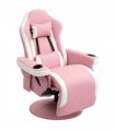 HOMCOM Manual Recliner Armchair PU Sofa Chair w/ Footrest & 135° Reclining