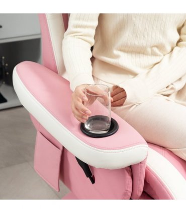 HOMCOM Manual Recliner Armchair PU Sofa Chair w/ Footrest & 135° Reclining