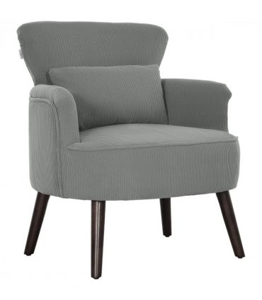 HOMCOM Armchair with Padded Seat and Backrest for Living Room, Light Grey