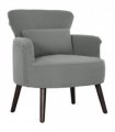 HOMCOM Armchair with Padded Seat and Backrest for Living Room, Light Grey