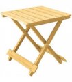 Outsunny Wooden Folding Garden Table, Folding Side Table, Nature Wood Finish