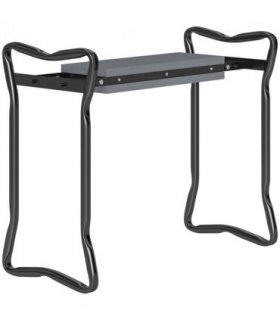 Outsunny 2 In1 Folding Garden Kneeler Foam Chair Pad Support Bench, Grey