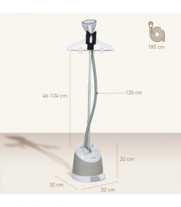 HOMCOM Clothes Steamer, Garment Steamer Clothing Wrinkle Remover, Grey