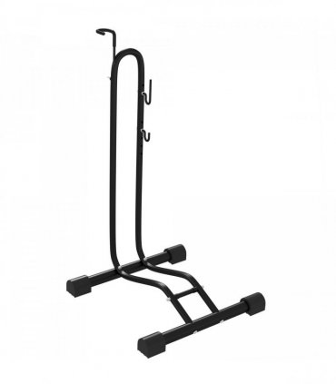 SPORTNOW Vertical & Horizontal Bike Rack Fits 6"-28" and 700c Bikes, Black