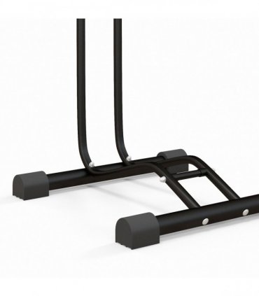 SPORTNOW Vertical & Horizontal Bike Rack Fits 6"-28" and 700c Bikes, Black