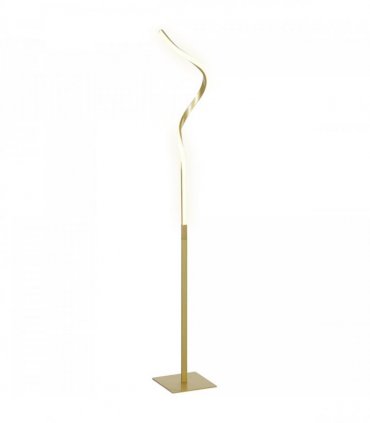 HOMCOM LED Floor Lamp, Standing Lamp with3 Adjustable Brightness Gold Tone