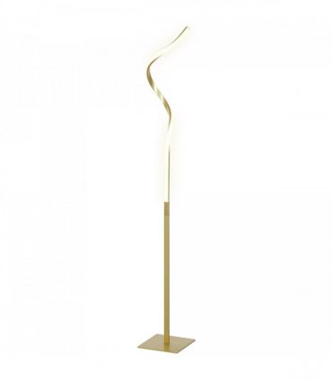 HOMCOM LED Floor Lamp, Standing Lamp with3 Adjustable Brightness Gold Tone