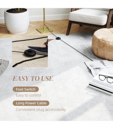 HOMCOM LED Floor Lamp, Standing Lamp with3 Adjustable Brightness Gold Tone