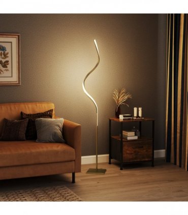 HOMCOM LED Floor Lamp, Standing Lamp with3 Adjustable Brightness Gold Tone