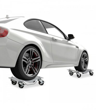 DURHAND 2PCS 680kg Car Wheel Dollies with Swivel Casters, Wheel Dolly, Grey