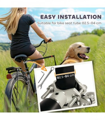 PawHut Dog Lead for Bicycle, Easy Installation, for Cycling, Training