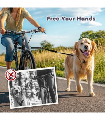 PawHut Dog Lead for Bicycle, Easy Installation, for Cycling, Training