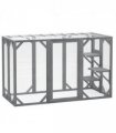 PawHut 71"Wooden Cat House with 3 Platforms, Large Door for Multiple Cats