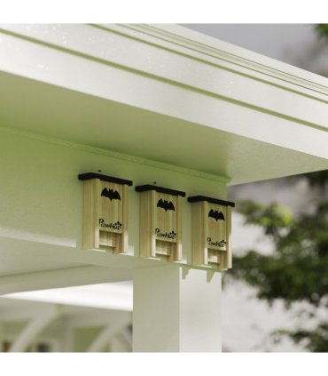 PawHut 3PCs Bat Boxes Designed to Attract Bats, 18 x 6 x 22.5 cm