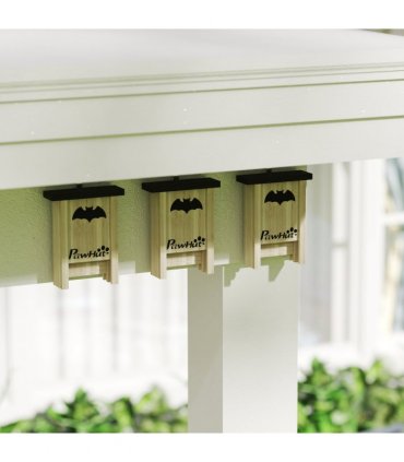 PawHut 3PCs Bat Boxes Designed to Attract Bats, 18 x 6 x 22.5 cm