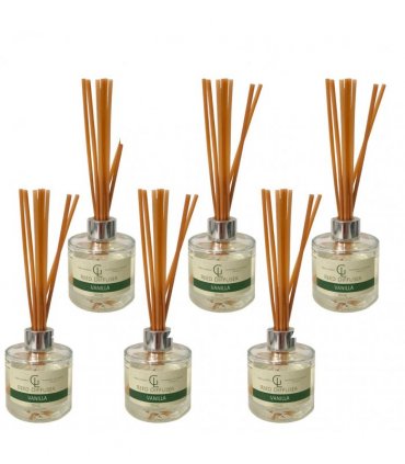 Reed Diffuser Oil Based 100ml Vanilla Pack of 6