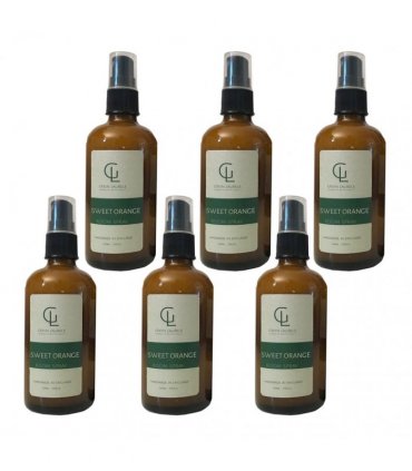 Aqueous Sweet Orange Room Spray 100ml in Amber Glass, 6 Bottles
