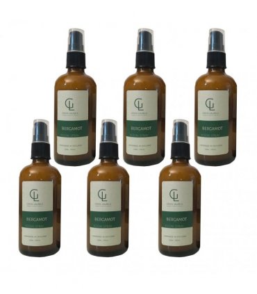 Aqueous Bergamot Room Spray 100ml in Amber Glass, 6 Bottles