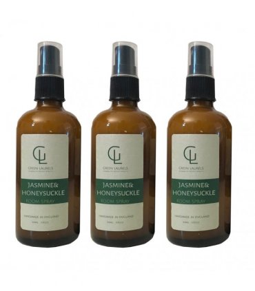 Aqueous Jasmine + Honeysuckle Room Spray 100ml in Amber Glass, 3 Bottles