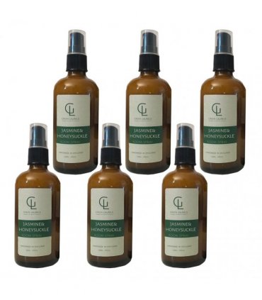Aqueous Jasmine + Honeysuckle Room Spray 100ml in Amber Glass, 6 Bottles